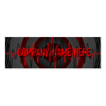 Sound Red Dark business card template skinny