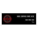 Sound Red Dark Round business card template skinny