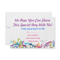 SOUNDS OF THE TORAH Bat Bar Mitzvah Reply Card