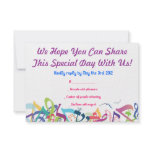 SOUNDS OF THE TORAH Bat Bar Mitzvah Reply Card invitations