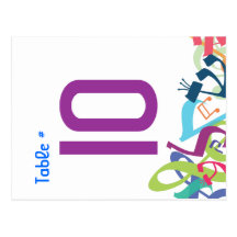 SOUNDS OF THE TORAH Table Number Seating Card Postcards