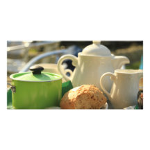 Soup and Bread with Tea Photocard Picture Card