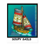 Soup  And Sails Funny Gifts & Collectibles Postcard
