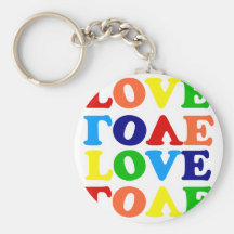 Soupe Valentine à alphabet d'arc-en-ciel d'amour Porte-clé