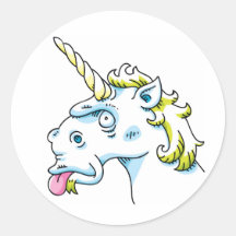Sour Unicorn Round Sticker