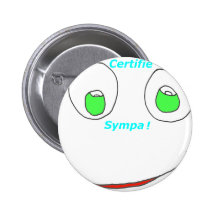 SOURIRE CERTIFIE SYMPA 1.PNG PIN'S AVEC AGRAFE