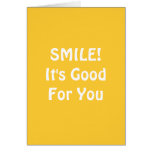 SOURIRE ! Il est bon pour vous. Jaune Cartes De Vœux
