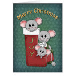 Souris de Noël Carte