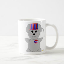 Souris grise de vote gentille à croquer mugs