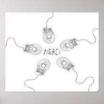 Souris nerd d'ordinateur de rayon X de l'impressio Affiches