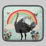 Sous la douille d'iPad d'autruche d'arc-en-ciel housses ipad
