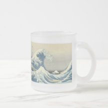 Sous la vague de Kanagawa, Hokusai, tasse 1830-32