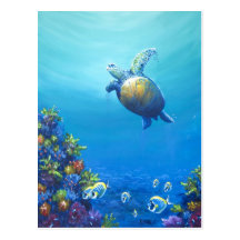 Sous la vie marine cartes postales