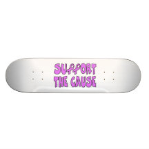 Soutenez la cause de cancer du sein plateaux de skateboards customisés