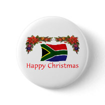 South Africa Christmas Pinback Button