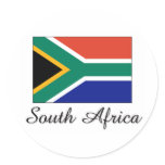 South Africa Flag Design Round Sticker