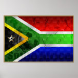 South Africa flag Large Soccer Poster
