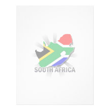South Africa Flag Map 2.0 Personalized Letterhead