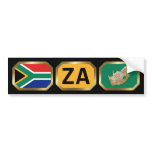 South Africa Flag Map Bumper Sticker