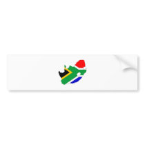 South Africa Flag Map full size Bumper Stickers