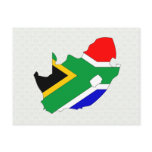 South Africa Flag Map full size Postcards