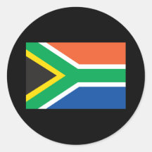 South Africa Flag Round Sticker