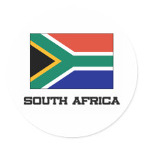 South Africa Flag Round Sticker