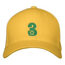 South Africa Number 3 Soccer football Cap Embroidered Hat