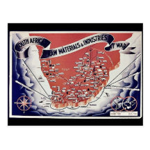 South Africa Raw Materials & Industries It War Post Card
