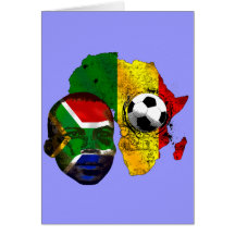 South Africa soccer face Football gifts Greeting Card