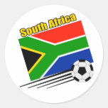 South Africa Soccer Team Round Sticker