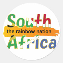 South Africa: the rainbow nation Round Sticker