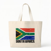 South Africa Vintage Flag Tote Bags