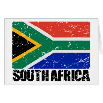South Africa Vintage Flag Greeting Card
