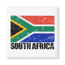 South Africa Vintage Flag Refrigerator Magnet