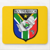 South African flag soccer fans mousepad
