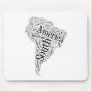 South America in Tagxedo Mouse Pads