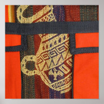 South America Indian woven fabrics Print