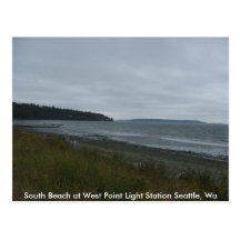 South Beach at West Point Light Station, South ... Postcard