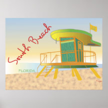 South Beach Lifeguard Station Print