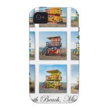 South Beach, Miami Life Guard Shacks iPhone 4/4S Covers
