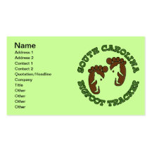 South Carolina Bigfoot Tracker Business Cards