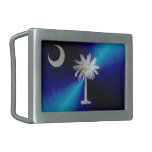 South Carolina brushed metal flag Rectangular Belt Buckles
