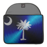 South Carolina brushed metal flag Sleeve For MacBook Pro