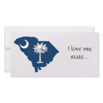 South Carolina Flag Map Picture Card