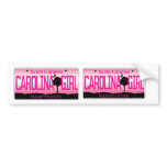 South Carolina License Plate "Carolina Girl" bumper stickers