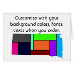 South Dakota Colours Customize card how you like