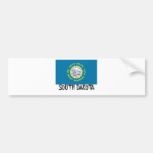 South Dakota Flag Bumper Stickers