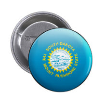 South Dakota Flag Button