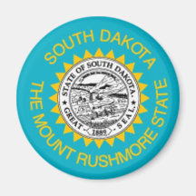 South Dakota Flag Magnet